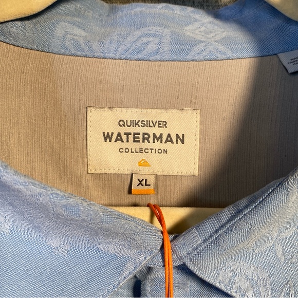 NEW Quicksilver Waterman XL Comfort Fit Men’s Short Sleeve Hawaiian Style Shirt - Picture 5 of 7